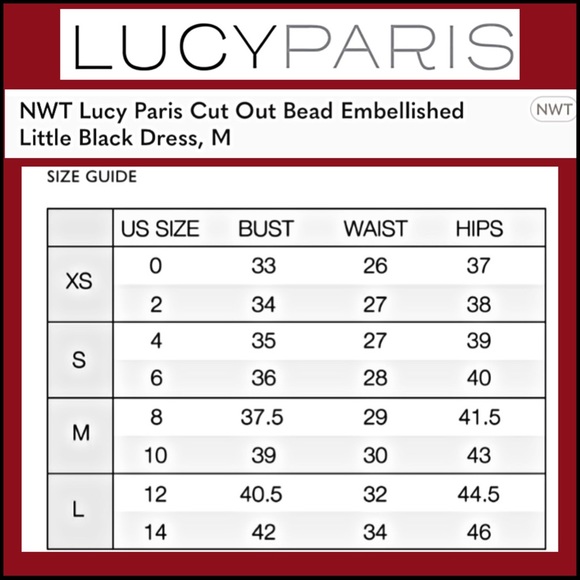 NWT LUCY PARIS BEAD EMBELLISHED LITTLE BLACK DRESS Sz SMALL - Picture 9 of 12